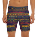 Native Tribal Indian Pattern Print Men's Long Boxer Briefs