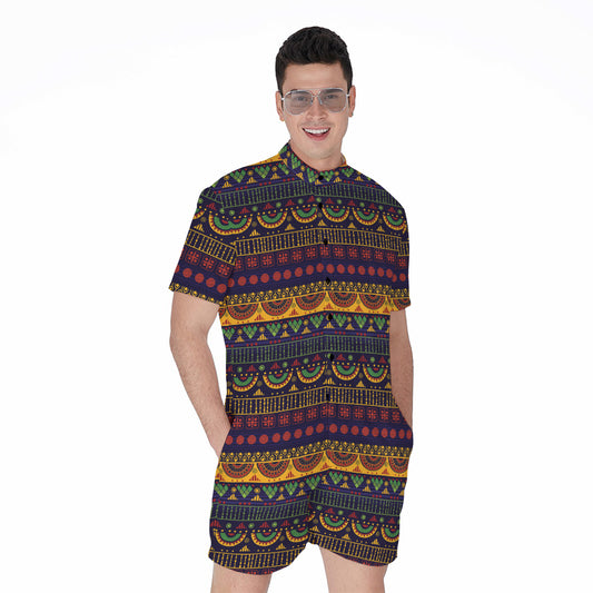 Native Tribal Indian Pattern Print Men's Rompers