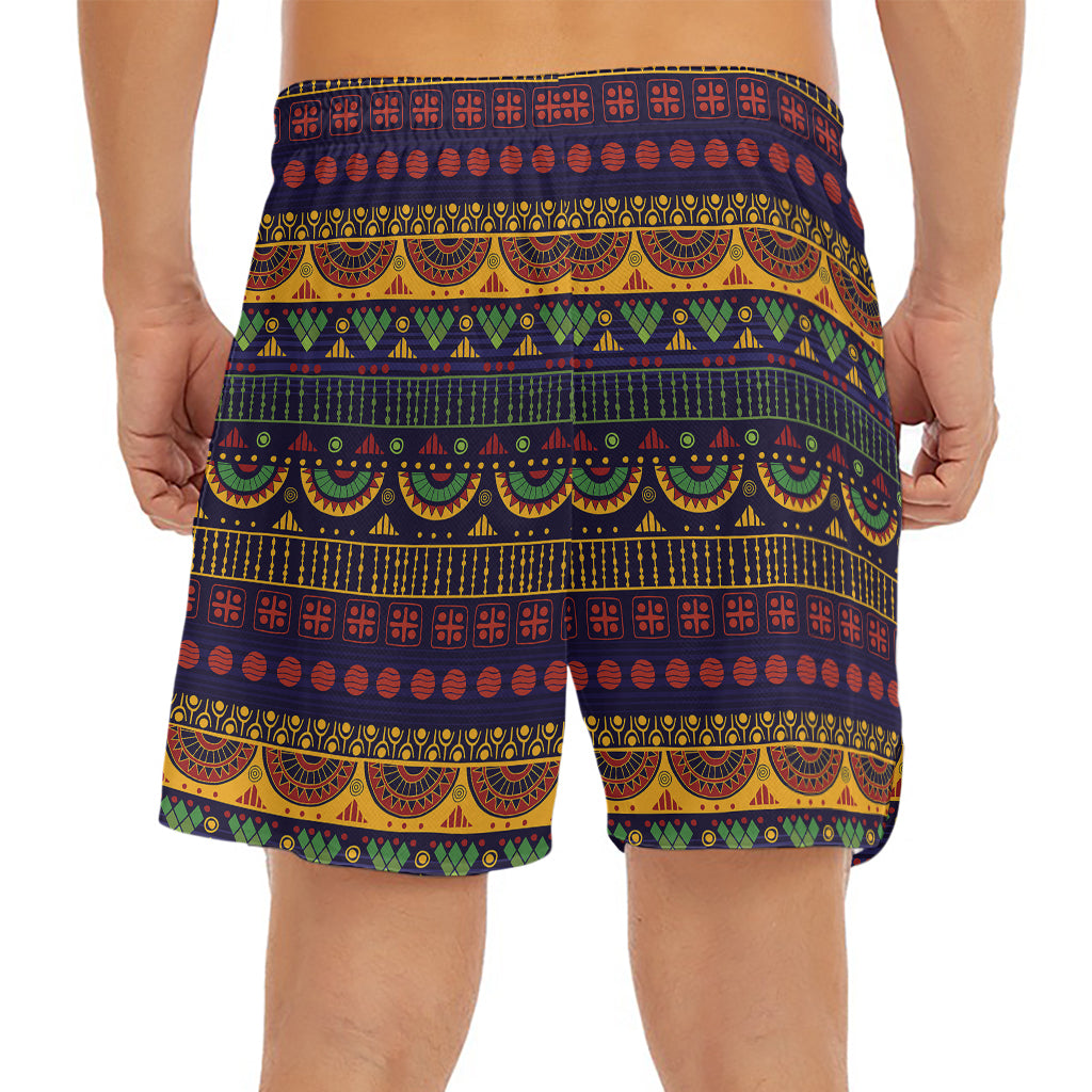 Native Tribal Indian Pattern Print Men's Split Running Shorts