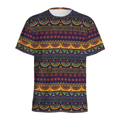 Native Tribal Indian Pattern Print Men's Sports T-Shirt
