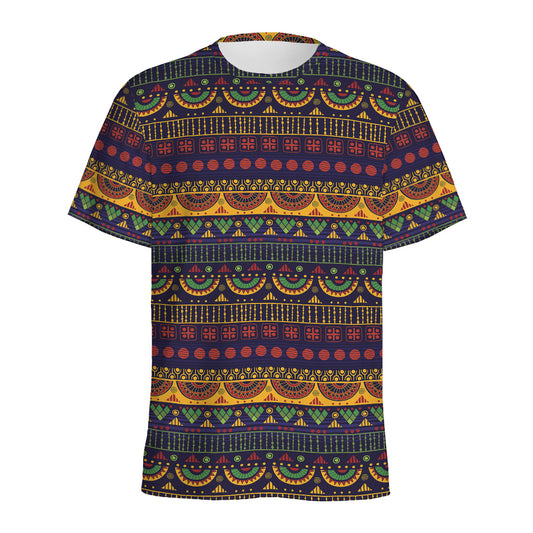 Native Tribal Indian Pattern Print Men's Sports T-Shirt
