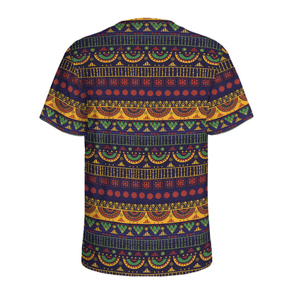 Native Tribal Indian Pattern Print Men's Sports T-Shirt