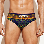 Native Tribal Indian Pattern Print Men's Swim Briefs