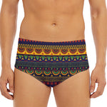 Native Tribal Indian Pattern Print Men's Triangle Swim Briefs