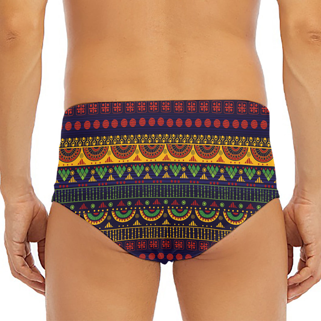 Native Tribal Indian Pattern Print Men's Triangle Swim Briefs