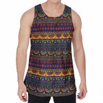 Native Tribal Indian Pattern Print Men's Velvet Tank Top