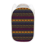 Native Tribal Indian Pattern Print Mesh Laundry Hamper