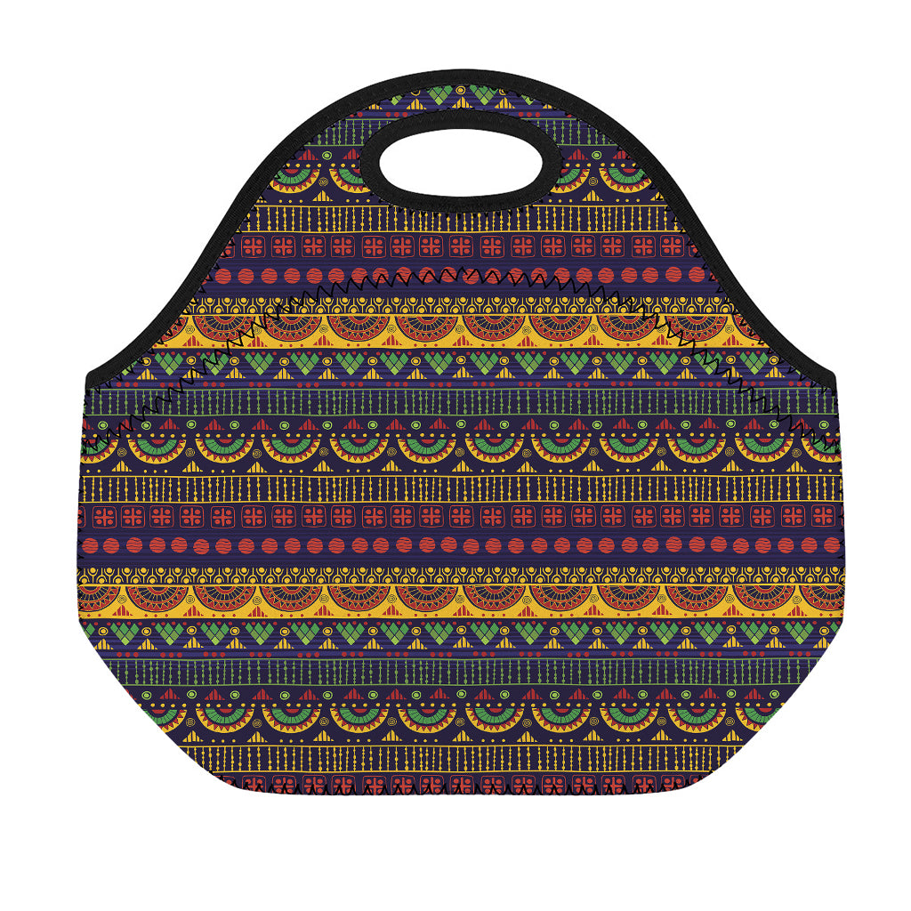 Native Tribal Indian Pattern Print Neoprene Lunch Bag