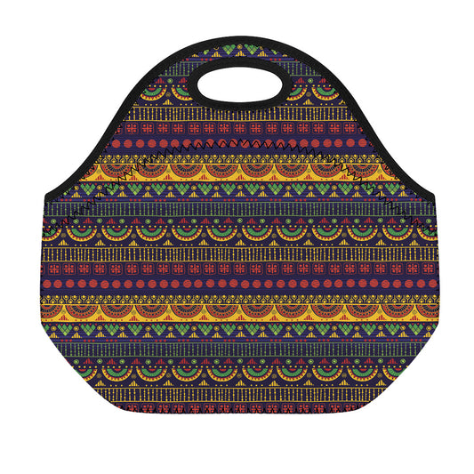 Native Tribal Indian Pattern Print Neoprene Lunch Bag