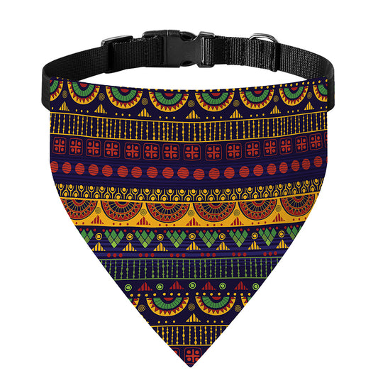 Native Tribal Indian Pattern Print Over The Collar Dog Bandana