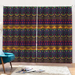 Native Tribal Indian Pattern Print Pencil Pleat Curtains