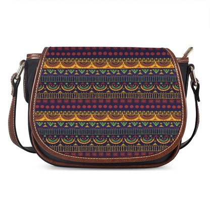 Native Tribal Indian Pattern Print Saddle Bag