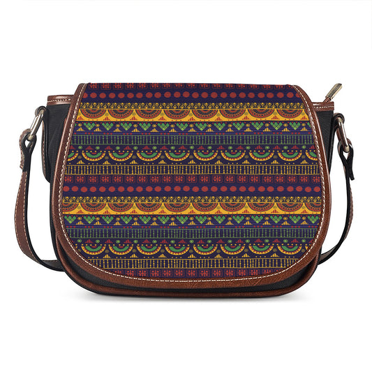 Native Tribal Indian Pattern Print Saddle Bag