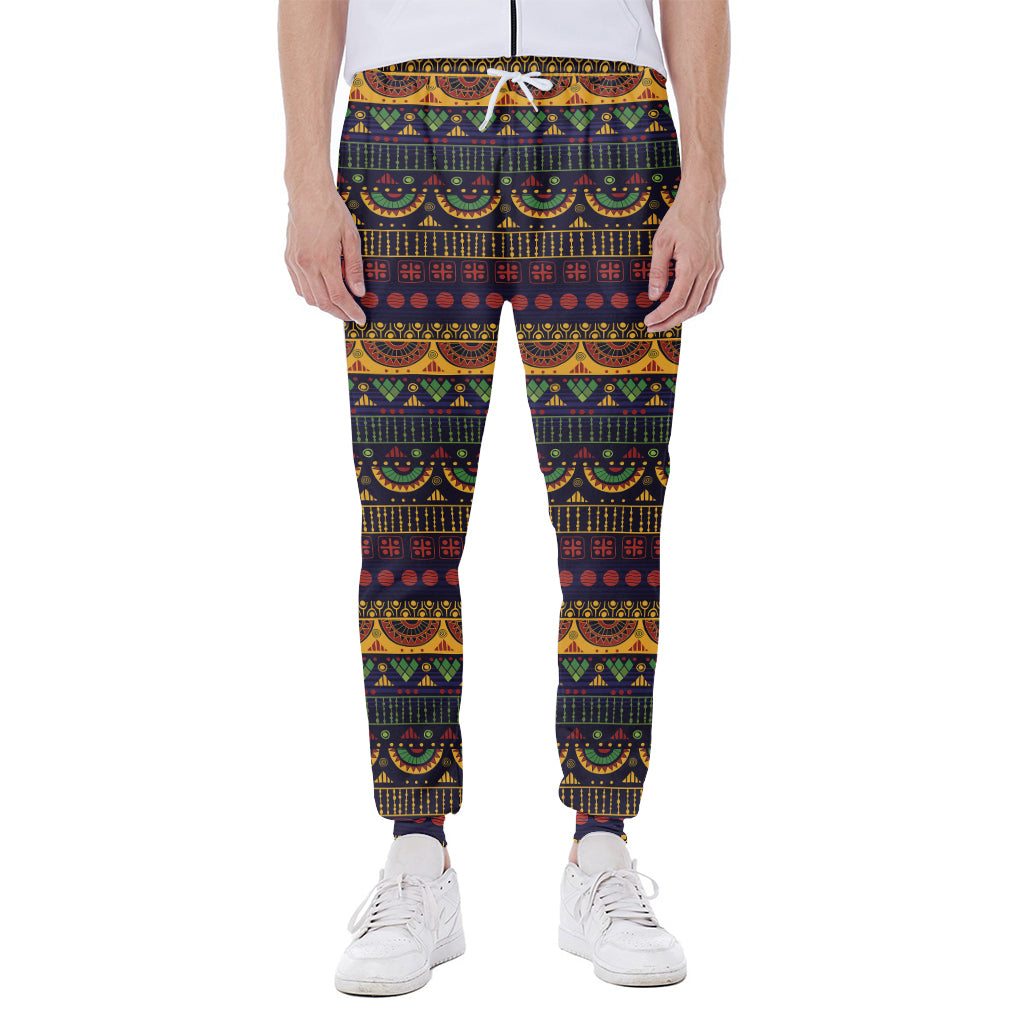 Native Tribal Indian Pattern Print Scuba Joggers