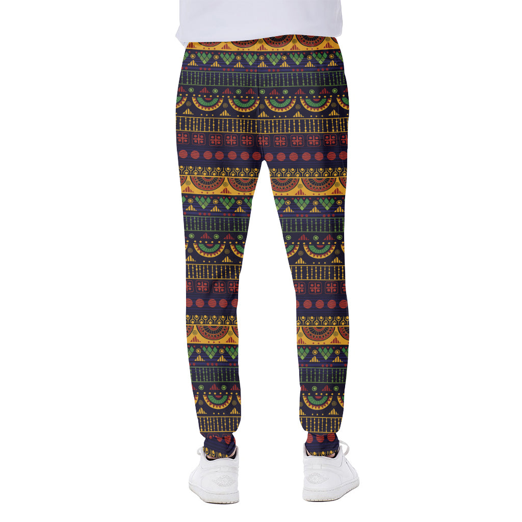 Native Tribal Indian Pattern Print Scuba Joggers