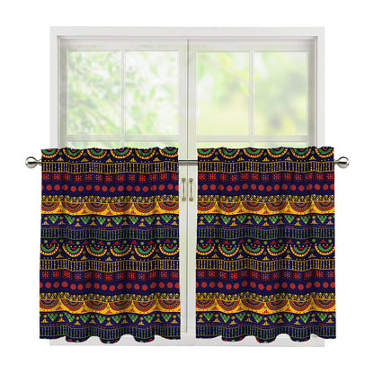 Native Tribal Indian Pattern Print Tier Curtains
