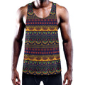 Native Tribal Indian Pattern Print Men's Workout Tank Top