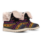 Native Tribal Indian Pattern Print Winter Boots