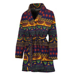 Native Tribal Indian Pattern Print Women's Bathrobe