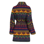Native Tribal Indian Pattern Print Women's Bathrobe