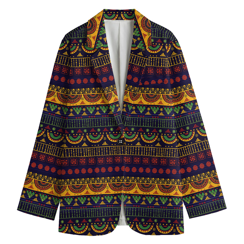 Native Tribal Indian Pattern Print Women's Cotton Blazer