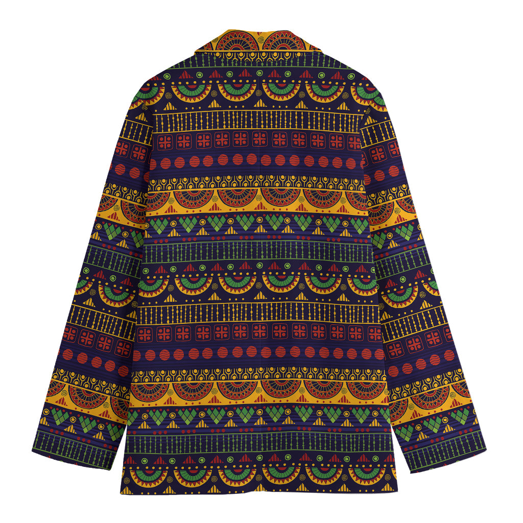 Native Tribal Indian Pattern Print Women's Cotton Blazer