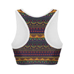 Native Tribal Indian Pattern Print Women's Sports Bra