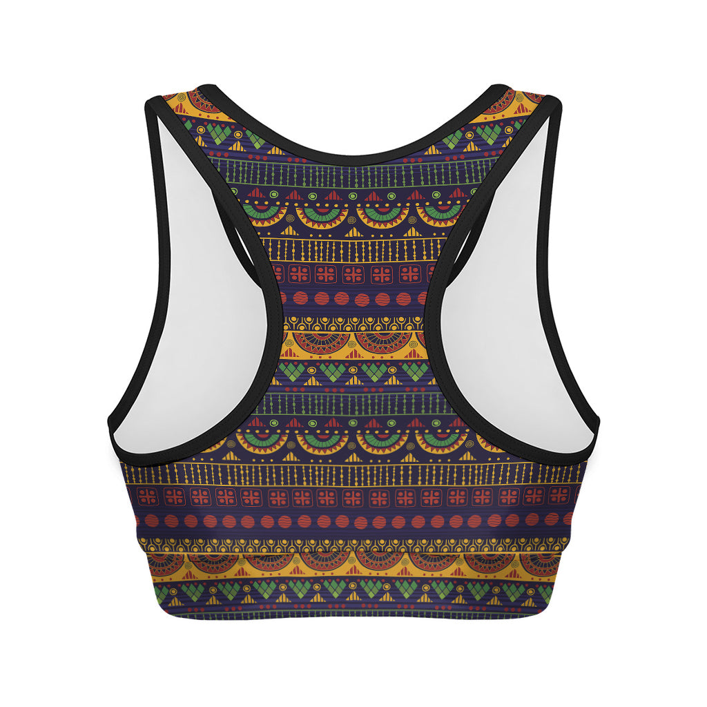 Native Tribal Indian Pattern Print Women's Sports Bra