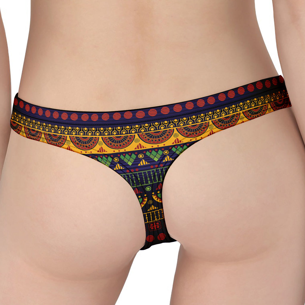 Native Tribal Indian Pattern Print Women's Thong