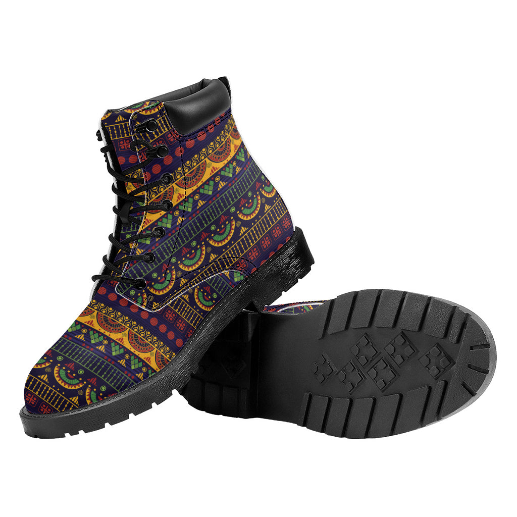 Native Tribal Indian Pattern Print Work Boots