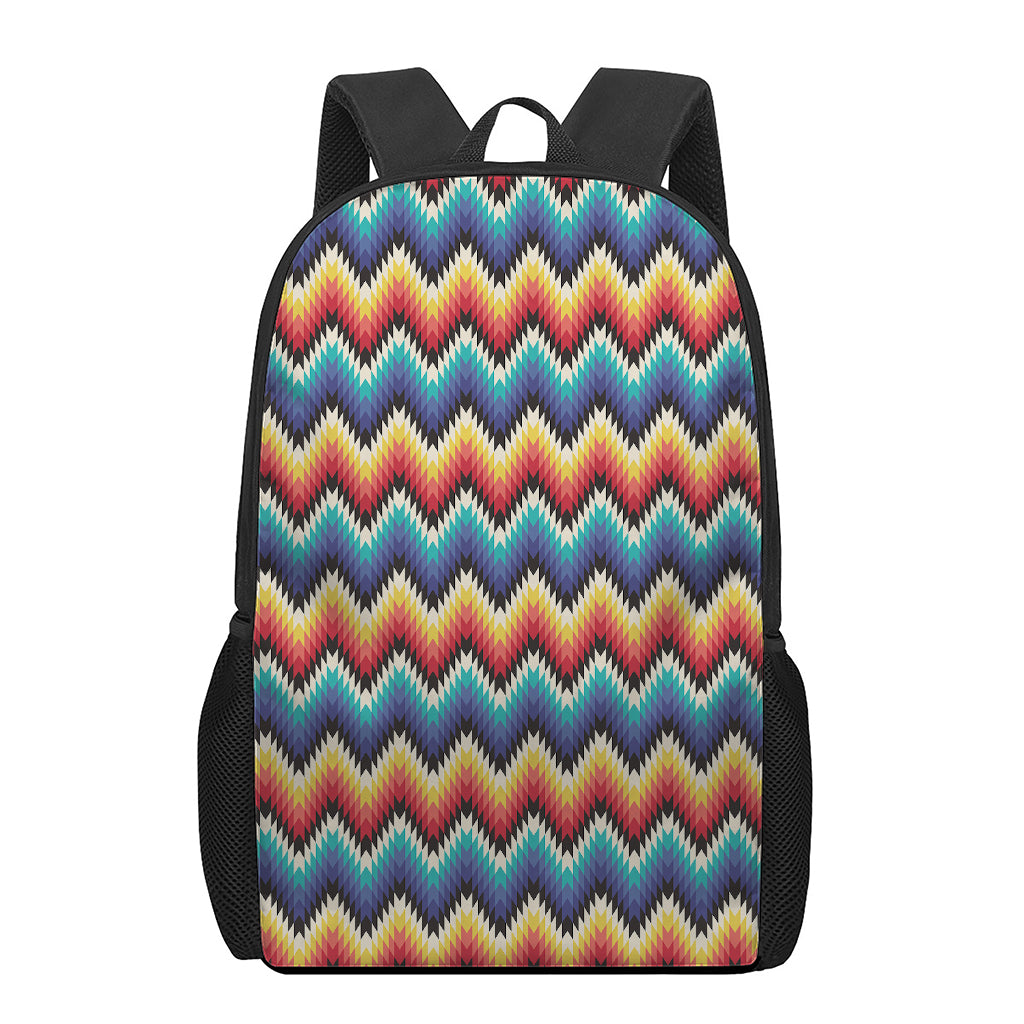 Native Tribal Inspired Pattern Print 17 Inch Backpack
