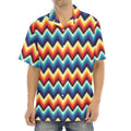 Native Tribal Inspired Pattern Print Aloha Shirt