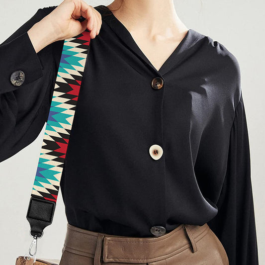 Native Tribal Inspired Pattern Print Bag Strap