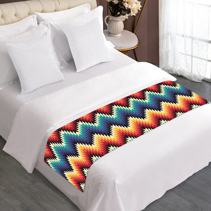 Native Tribal Inspired Pattern Print Bed Runner