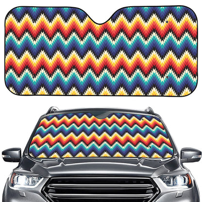 Native Tribal Inspired Pattern Print Car Windshield Sun Shade