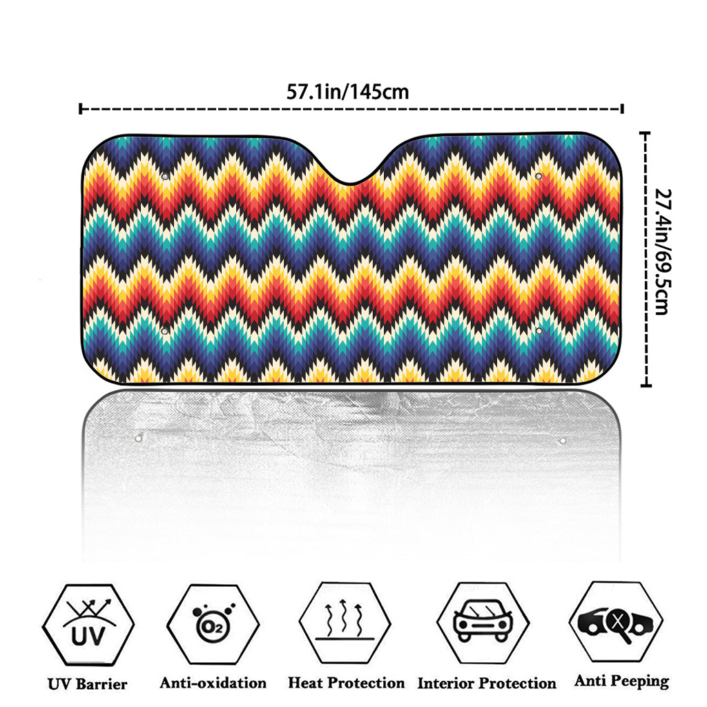 Native Tribal Inspired Pattern Print Car Windshield Sun Shade