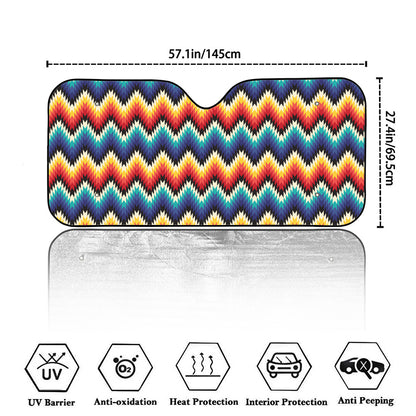 Native Tribal Inspired Pattern Print Car Windshield Sun Shade