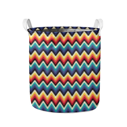 Native Tribal Inspired Pattern Print Collapsible Laundry Basket