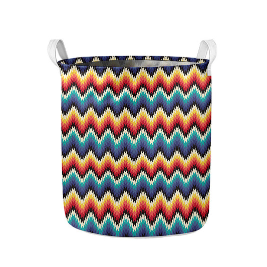 Native Tribal Inspired Pattern Print Collapsible Laundry Basket