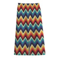 Native Tribal Inspired Pattern Print Cotton Front Slit Maxi Skirt
