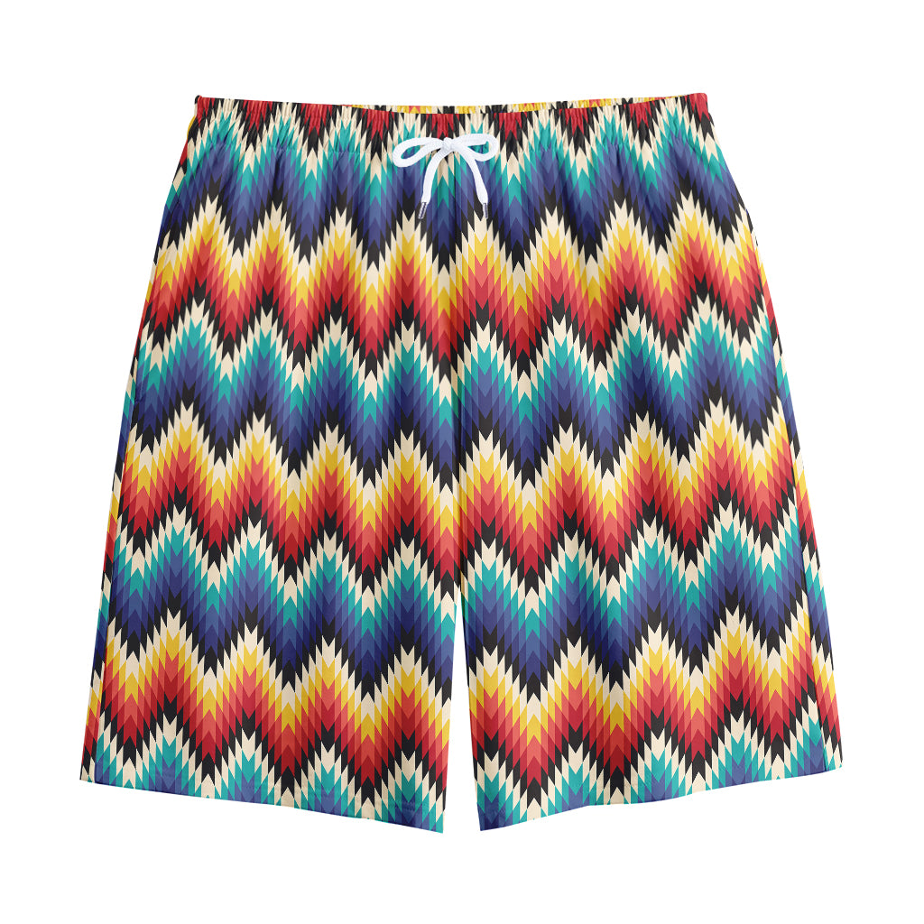 Native Tribal Inspired Pattern Print Cotton Shorts