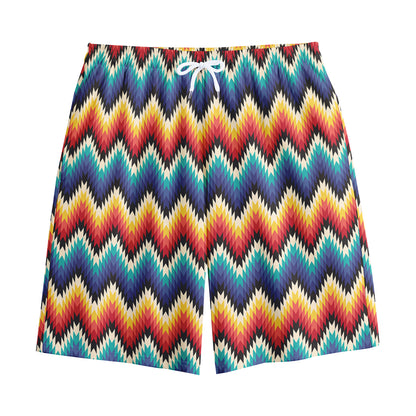 Native Tribal Inspired Pattern Print Cotton Shorts