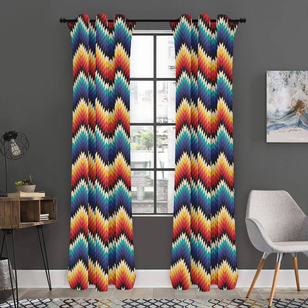 Native Tribal Inspired Pattern Print Curtain