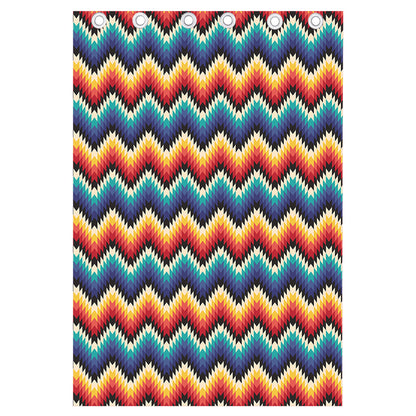 Native Tribal Inspired Pattern Print Curtain