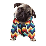 Native Tribal Inspired Pattern Print Dog Zip Up Hoodie