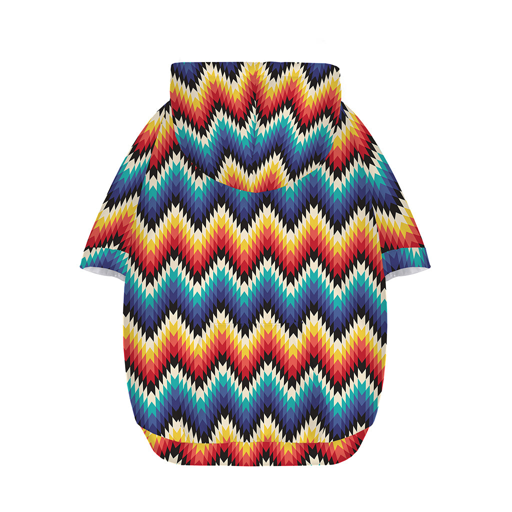 Native Tribal Inspired Pattern Print Dog Zip Up Hoodie