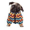 Native Tribal Inspired Pattern Print Dog Zip Up Jacket