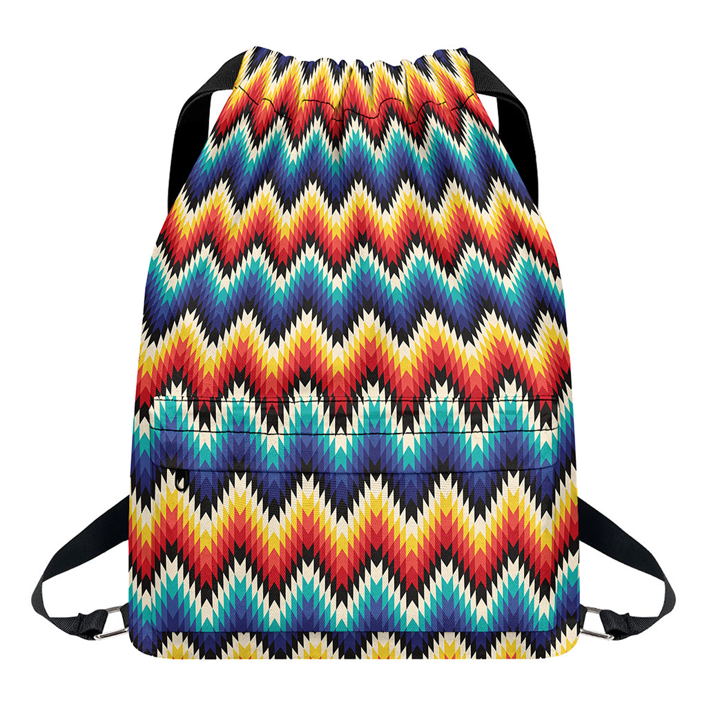 Native Tribal Inspired Pattern Print Drawstring Backpack