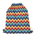 Native Tribal Inspired Pattern Print Drawstring Bag