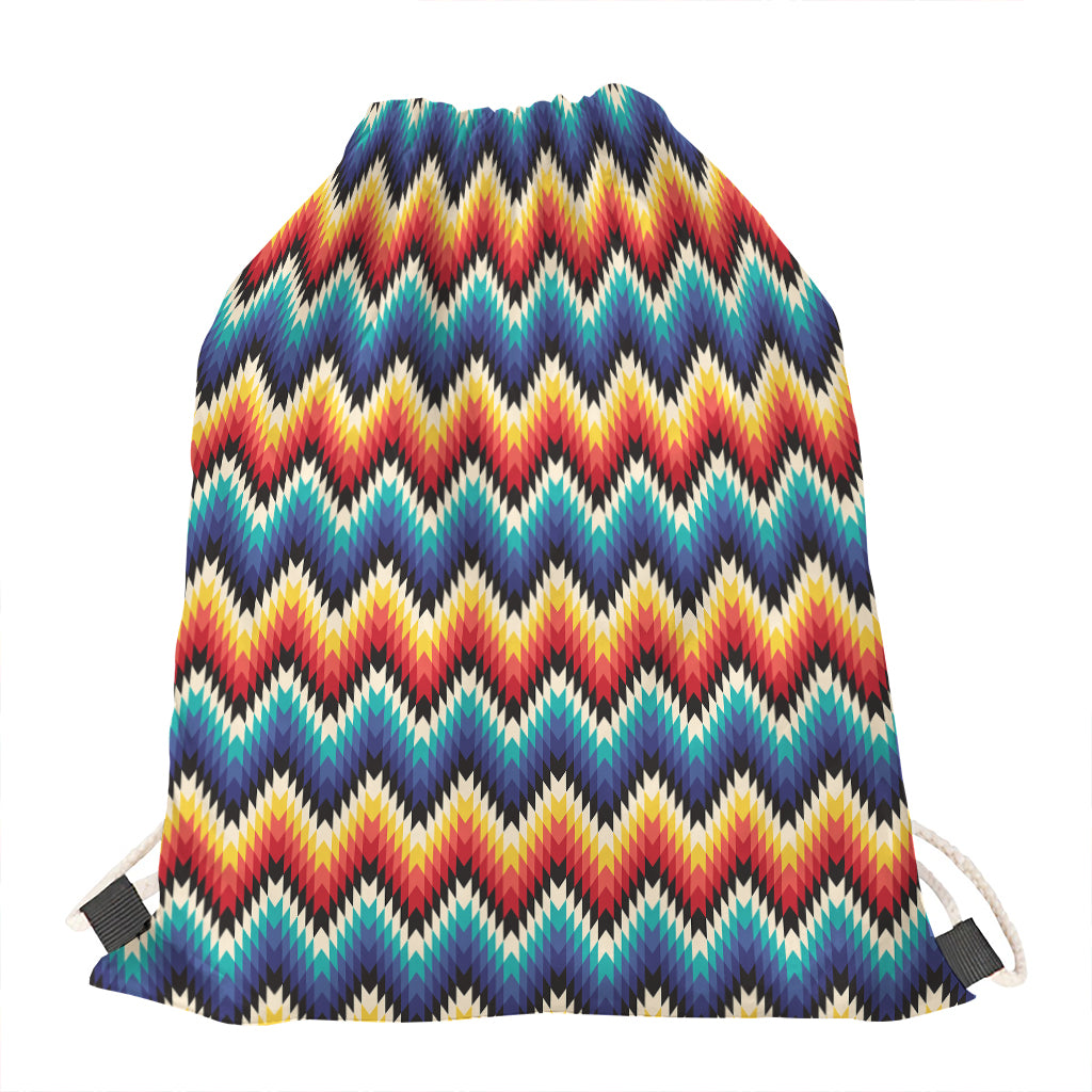 Native Tribal Inspired Pattern Print Drawstring Bag